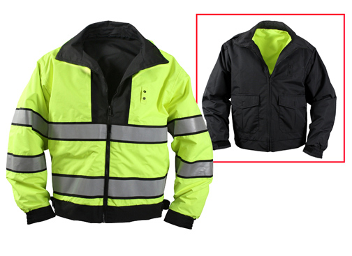 Reversible Hi-Vis Yellow/Black Uniform Jacket - Sands Canada